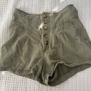 Forever 21 High Waist Green Shorts
